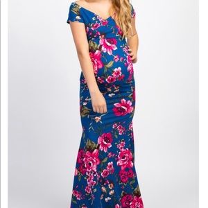 ⭐️HOST PICK ⭐️ Floral Off Shoulder Maternity Dress